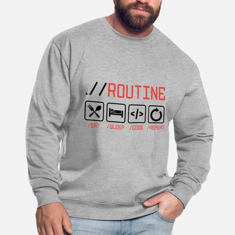 Routine Eat Sleep Code Repeat Software Developer C Unisex Pullover
