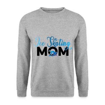 Ice Skating Mom Graphic Figure Skater Ice Skater S - Unisex Pullover - Weißgrau meliert - Vorne - Alina (178cm) & Michal (187cm)