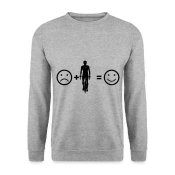 Cyclisme Cyclisme Hommes Cyclistes cyclistes - Sweat-shirt Unisexe - gris chiné - Devant - Alina (178cm) & Michal (187cm)