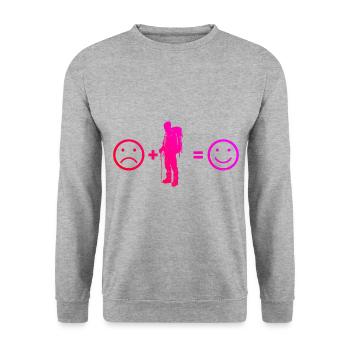 Escalade Bloc Escalade Femmes Hommes - Sweat-shirt Unisexe - gris chiné - Devant - Alina (178cm) & Michal (187cm)