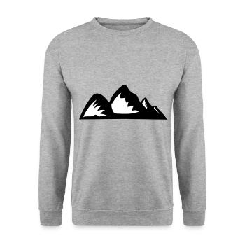 Mountains Mountain Mountains 12 - Unisex Sweatshirt - salt & pepper - Front - Alina (178cm) & Michal (187cm)