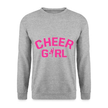 Cheer Girl Cheerleading Cheerleader Cheerdance Gym - Unisex Pullover - Weißgrau meliert - Vorne - Alina (178cm) & Michal (187cm)