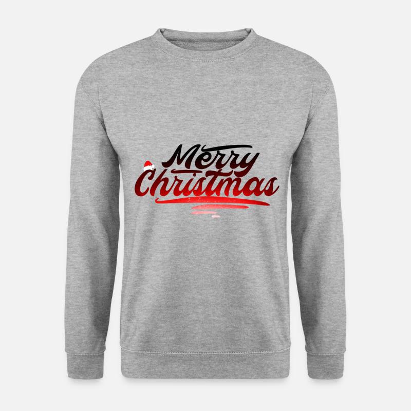 Merry Christmas - Unisex Pullover - Weißgrau meliert