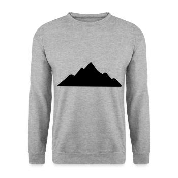 Mountains Mountain Mountains 05 - Unisex Sweatshirt - salt & pepper - Front - Alina (178cm) & Michal (187cm)