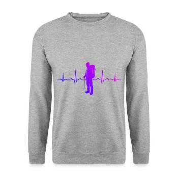 Escalade Femmes Hommes Escalade Bloc - Sweat-shirt Unisexe - gris chiné - Devant - Alina (178cm) & Michal (187cm)