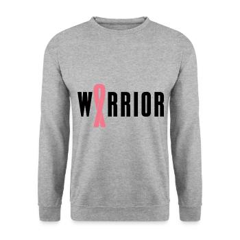 Cancer Graphic Cancer Defeated Cancer Survivor Leu - Unisex Pullover - Weißgrau meliert - Vorne - Alina (178cm) & Michal (187cm)