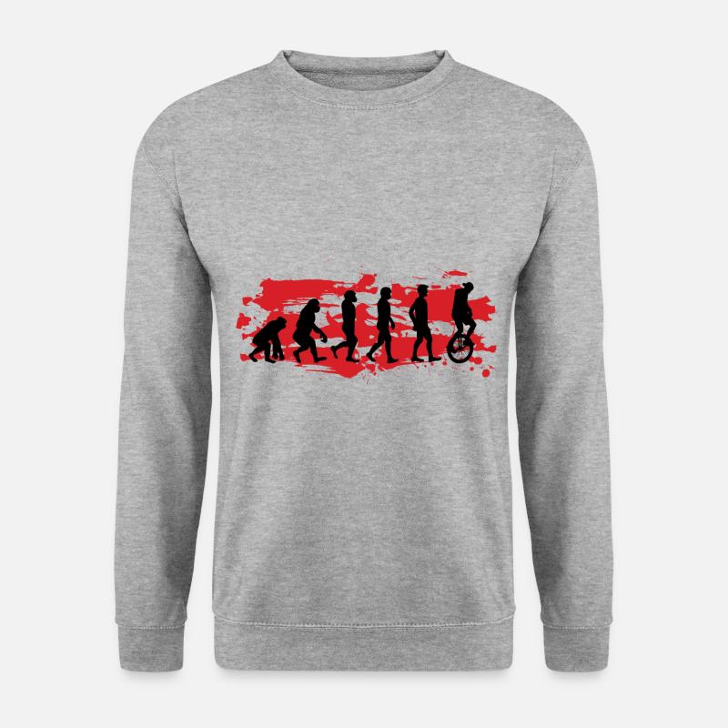 Monocycle Evolution Monocycle Équilibrage Cyclisme - Sweat-shirt Unisexe - gris chiné
