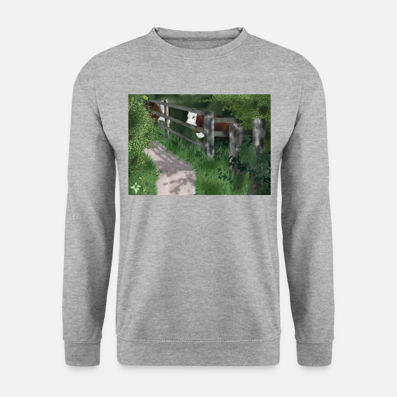 Kuhfeld - Unisex Pullover - Weißgrau meliert