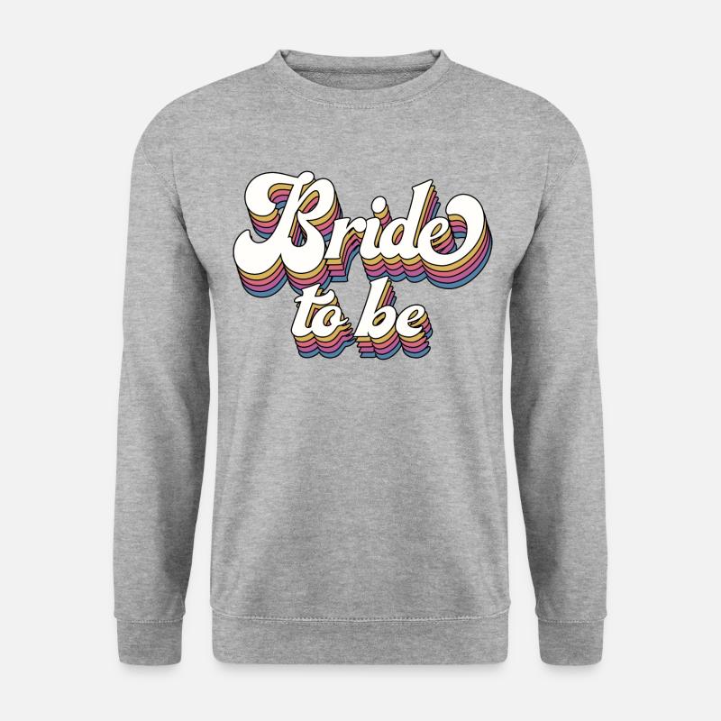Braut To Be Future Mrs. Brautdusche Hochzeitsgeschenk - Unisex Pullover - Weißgrau meliert