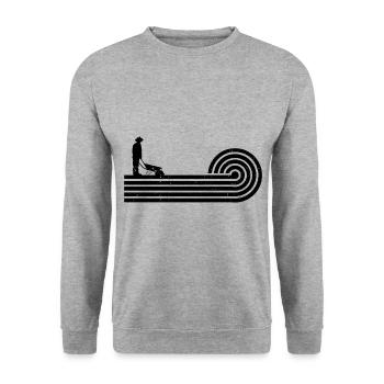 Retro Graphic Gardener Horticulturist Gardening La - Unisex Pullover - Weißgrau meliert - Vorne - Alina (178cm) & Michal (187cm)