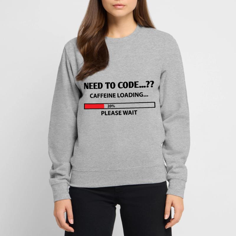 Need To Code Caffeine Loading Please Wait Develope Unisex Pullover