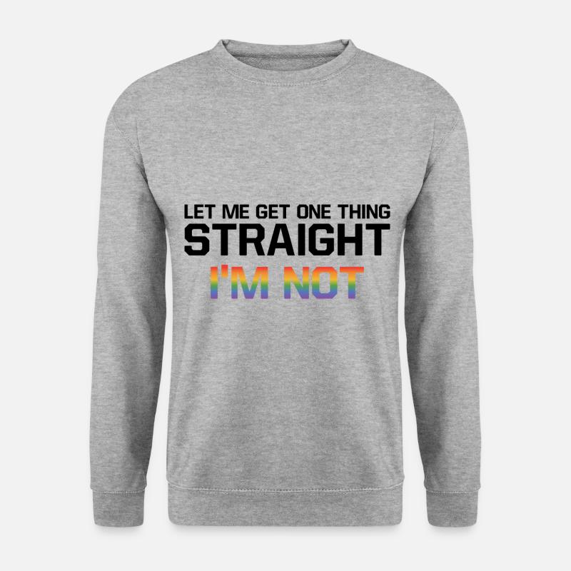 Let Me Get One Thing Straight I'm Not Lgbtq Rainbo - Unisex Pullover - Weißgrau meliert