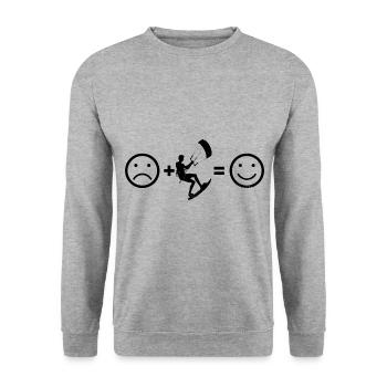 Kitesurf Femme Cerf-volant Kitesurf Kitesurf Kitesurf - Sweat-shirt Unisexe - gris chiné - Devant - Alina (178cm) & Michal (187cm)