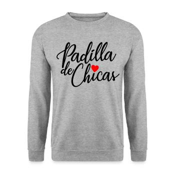 Padilla de Chicas Bride's Gang Bridesmaid Wedding - Unisex Sweatshirt - salt & pepper - Front - Alina (178cm) & Michal (187cm)