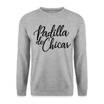 Padilla de Chicas Bride's Gang Bridesmaid Wedding - Unisex Sweatshirt - salt & pepper - Front - Alina (178cm) & Michal (187cm)