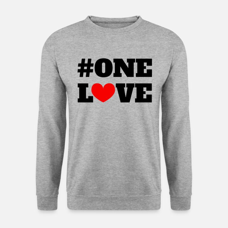 One Love - Unisex Pullover - Weißgrau meliert