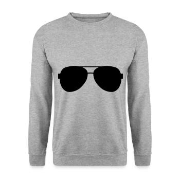 des lunettes de soleil - Sweat-shirt Unisexe - gris chiné - Devant - Alina (178cm) & Michal (187cm)