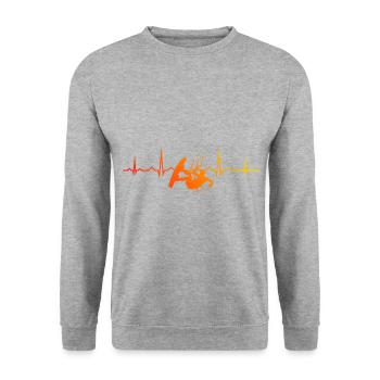 Kitesurf Kite Kite Men Kitesurfing Women - Unisex Sweatshirt - salt & pepper - Front - Alina (178cm) & Michal (187cm)