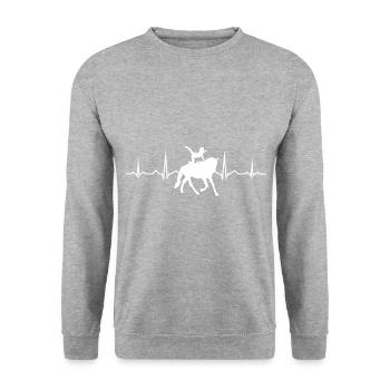 Acrobatics on horseback Women - Unisex Sweatshirt - salt & pepper - Front - Alina (178cm) & Michal (187cm)