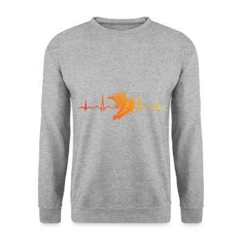 Cycling Mountain Bike Mountain Bike MTB Women - Unisex Sweatshirt - salt & pepper - Front - Alina (178cm) & Michal (187cm)