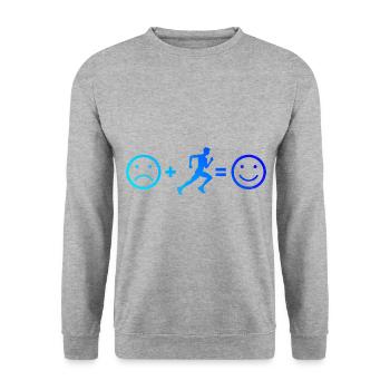Cross Country Running Women Running Men - Unisex Sweatshirt - salt & pepper - Front - Alina (178cm) & Michal (187cm)
