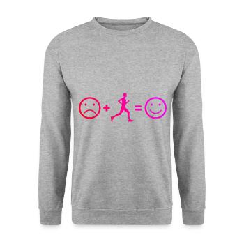 Jogging, Course à pied, Course à pied, Course à pied - Sweat-shirt Unisexe - gris chiné - Devant - Alina (178cm) & Michal (187cm)