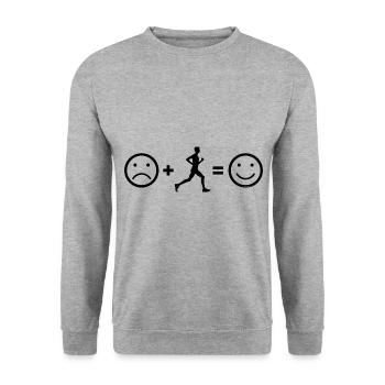 Course à pied, Jogging, Fitness, Jogging, Cross Country Runnin - Sweat-shirt Unisexe - gris chiné - Devant - Alina (178cm) & Michal (187cm)