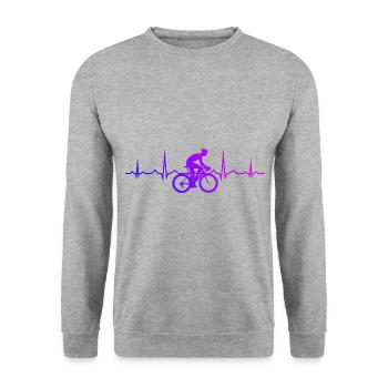 Vélo de route Vélo de route Hommes Cyclistes de route Vélo de route - Sweat-shirt Unisexe - gris chiné - Devant - Alina (178cm) & Michal (187cm)