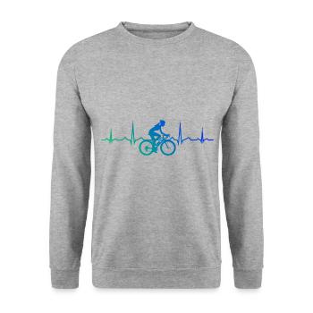 VTT VTT Vélo Vélo Homme - Sweat-shirt Unisexe - gris chiné - Devant - Alina (178cm) & Michal (187cm)