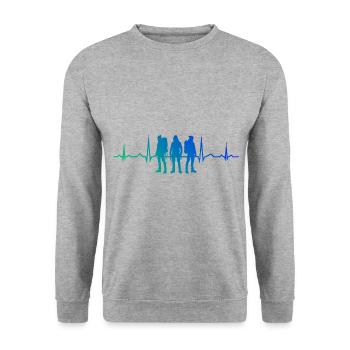 Escalade de bloc Kletterer Klettern Climbing - Sweat-shirt Unisexe - gris chiné - Devant - Alina (178cm) & Michal (187cm)