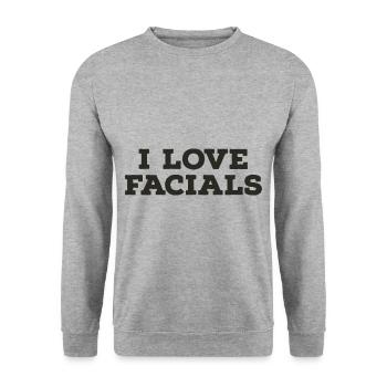 Facial - Unisex Sweatshirt - salt & pepper - Front - Alina (178cm) & Michal (187cm)