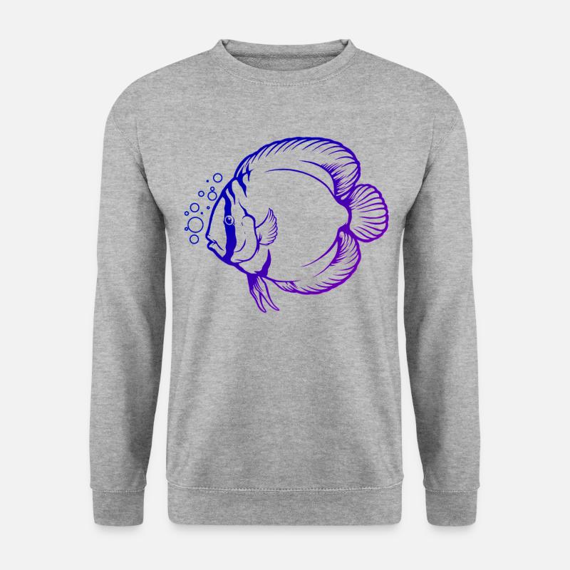 Discus Fish Tropical Fish Keeper - Sweat-shirt Unisexe - gris chiné