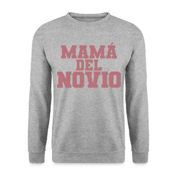 Mama del Novio Groom's Mother Wedding Gift - Unisex Sweatshirt - salt & pepper - Front - Alina (178cm) & Michal (187cm)