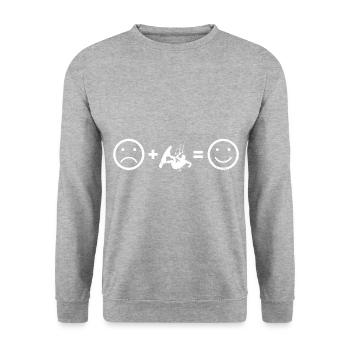 Kitesurf Men's Kitesurfing Kite Kitesurfer - Unisex Sweatshirt - salt & pepper - Front - Alina (178cm) & Michal (187cm)