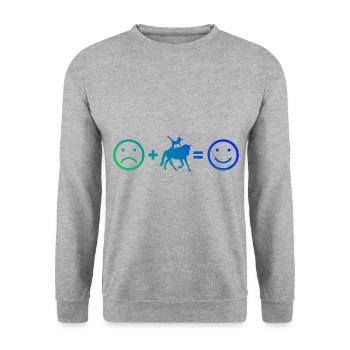 Team vaulting, equestrian art, artistic gymnastics on the Pfer - Unisex Sweatshirt - salt & pepper - Front - Alina (178cm) & Michal (187cm)