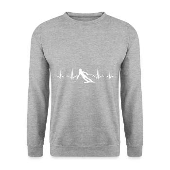 Freestyle Skiers Winter Sports Skiing - Unisex Sweatshirt - salt & pepper - Front - Alina (178cm) & Michal (187cm)