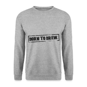 Born To Brew Homebrewing Craftbeer Brewery Malt Ho - Unisex Pullover - Weißgrau meliert - Vorne - Alina (178cm) & Michal (187cm)
