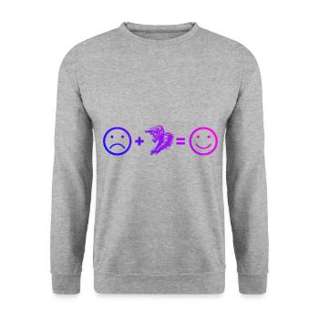 MTB Radfahrer Damen Herren Radfahren Radsport - Unisex Pullover - Weißgrau meliert - Vorne - Alina (178cm) & Michal (187cm)
