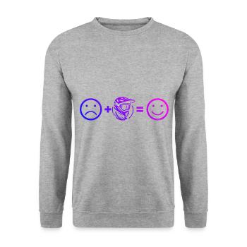 Cyclisme VTT Hommes Cyclisme VTT - Sweat-shirt Unisexe - gris chiné - Devant - Alina (178cm) & Michal (187cm)