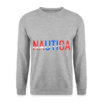 Navigate Life's Waves with Nautica - Unisex Sweatshirt - salt & pepper - Front - Alina (178cm) & Michal (187cm)