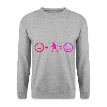 Men's Badminton Badminton Women's Squash Badmintons - Unisex Sweatshirt - salt & pepper - Front - Alina (178cm) & Michal (187cm)