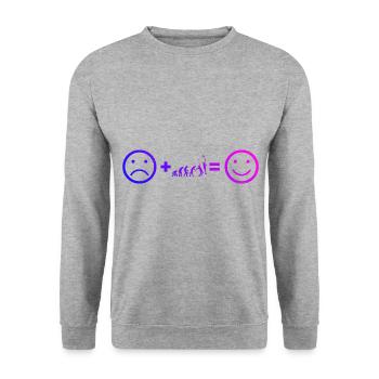 Men's Racket Sports Paddle Tennis Paddle Tennis - Unisex Sweatshirt - salt & pepper - Front - Alina (178cm) & Michal (187cm)