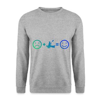 Kayak Kayak Kayak Hommes Canoë Femmes - Sweat-shirt Unisexe - gris chiné - Devant - Alina (178cm) & Michal (187cm)