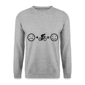 Cyclistes de route Femmes Cyclisme de route Vélos de route - Sweat-shirt Unisexe - gris chiné - Devant - Alina (178cm) & Michal (187cm)