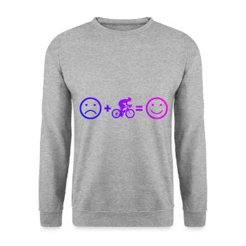 Rennradfahren Damen Rennradfahrer Roadbike - Unisex Pullover - Weißgrau meliert - Vorne - Alina (178cm) & Michal (187cm)