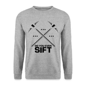 Gold Digger Gold Panning Gold Mining Designs - Unisex Sweatshirt - salt & pepper - Front - Alina (178cm) & Michal (187cm)