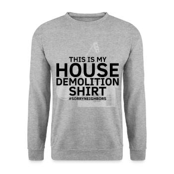Conception de démolition de maisons et rénovation de maisons - Sweat-shirt Unisexe - gris chiné - Devant - Alina (178cm) & Michal (187cm)