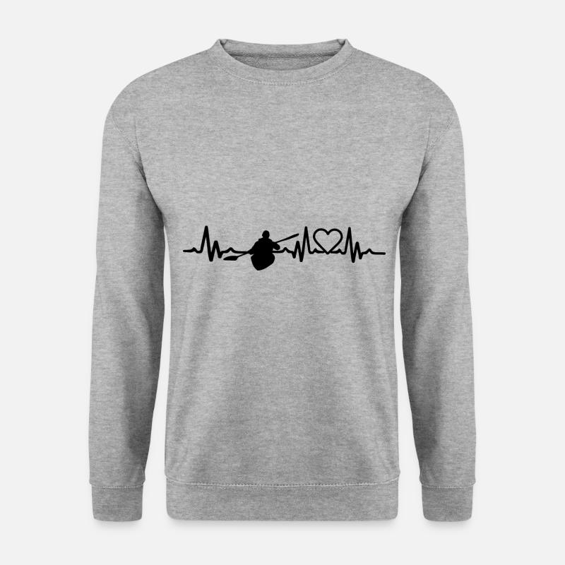 Kanu fahren - Unisex Pullover - Weißgrau meliert