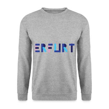 Erfurt Geometrie - Unisex Pullover - Weißgrau meliert - Vorne - Alina (178cm) & Michal (187cm)