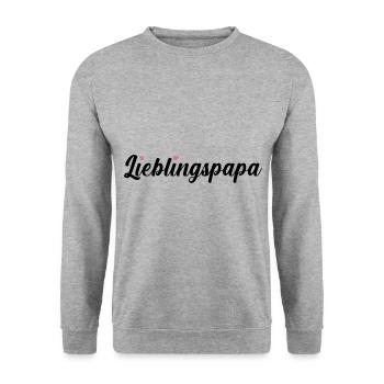 Vater Bester Papa - Unisex Pullover - Weißgrau meliert - Vorne - Alina (178cm) & Michal (187cm)